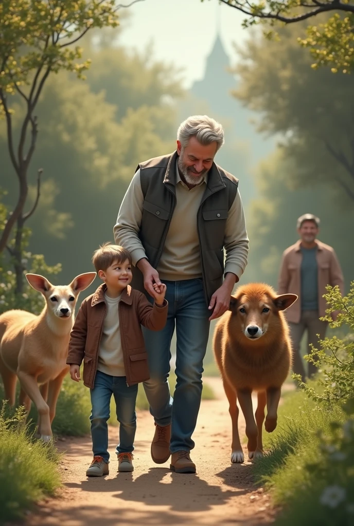 Father with son at Realistic Humans Park
