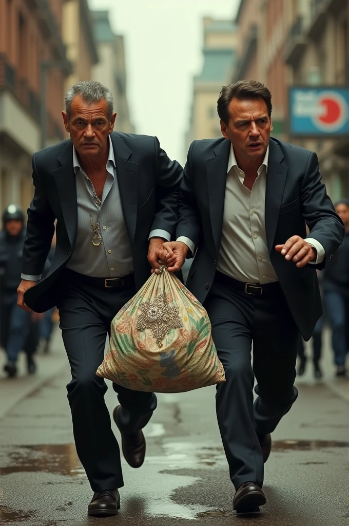 President Lula and Bolsonaro, right m bag of jewelry and money, Fleeing the police,