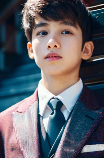 a 13 year old male wearing a suit
BELT VISABLE 4K HIGH QUALITY DETAILED