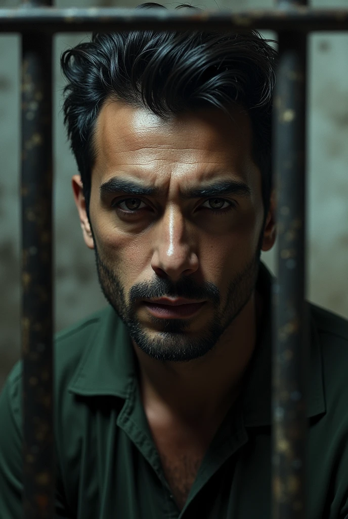 The face of Amir Tatlo(Amirhossein Maqsoodlou)Design the popular Iranian singer using his photos and real face, in the environment of Tehran's Evin prison