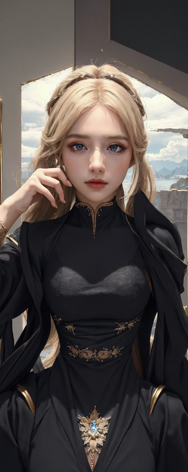 ((BEST quality,8k,Masterpiece:1.3)),upper body,,Sharp focus:1.2,Beautiful Woman with perfect figure,higly detailed facial and skin teksture,Detail eyes,double eyelids,interior view,ferpect lightning,