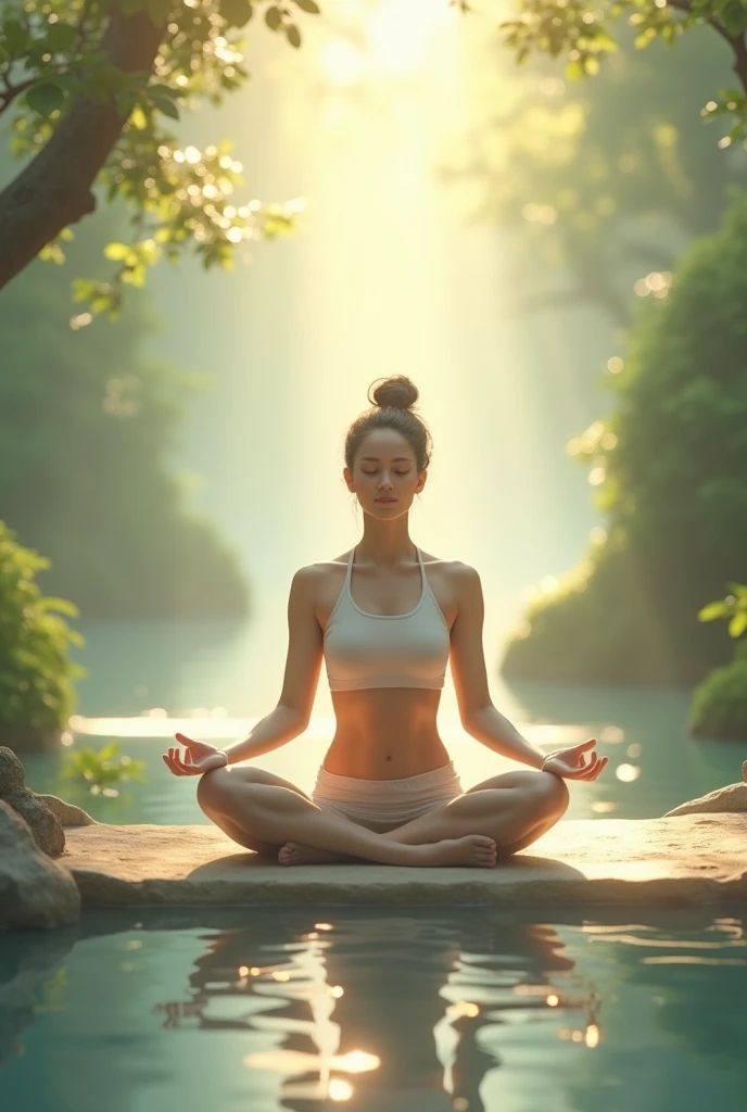 Create a thumbnail for what is meditation how to do it further more