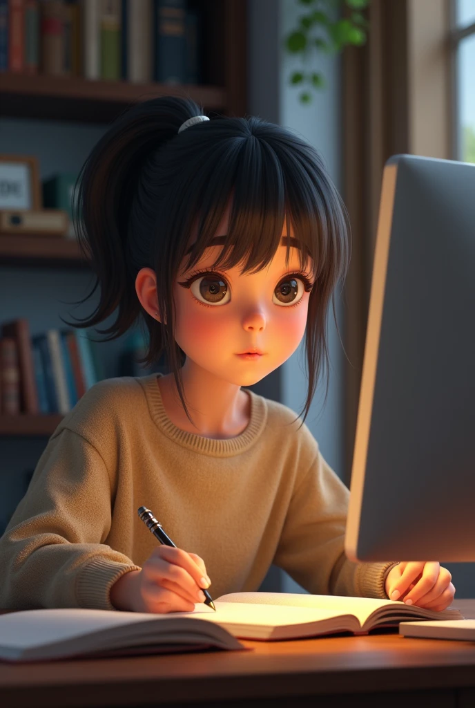 Computer study Girl