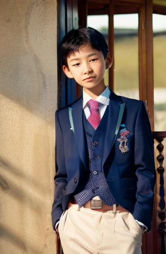 a 13 year old male wearing a suit
BELT VISABLE 4K HIGH QUALITY DETAILED