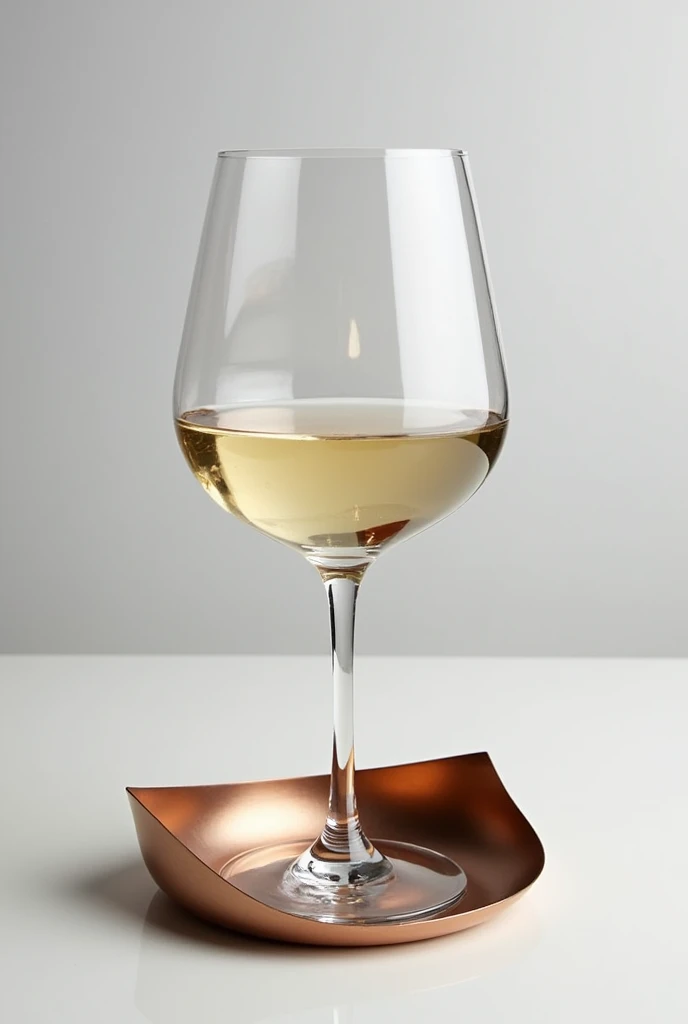 Coaster shaped bigger aesthetic metal wine glass holder