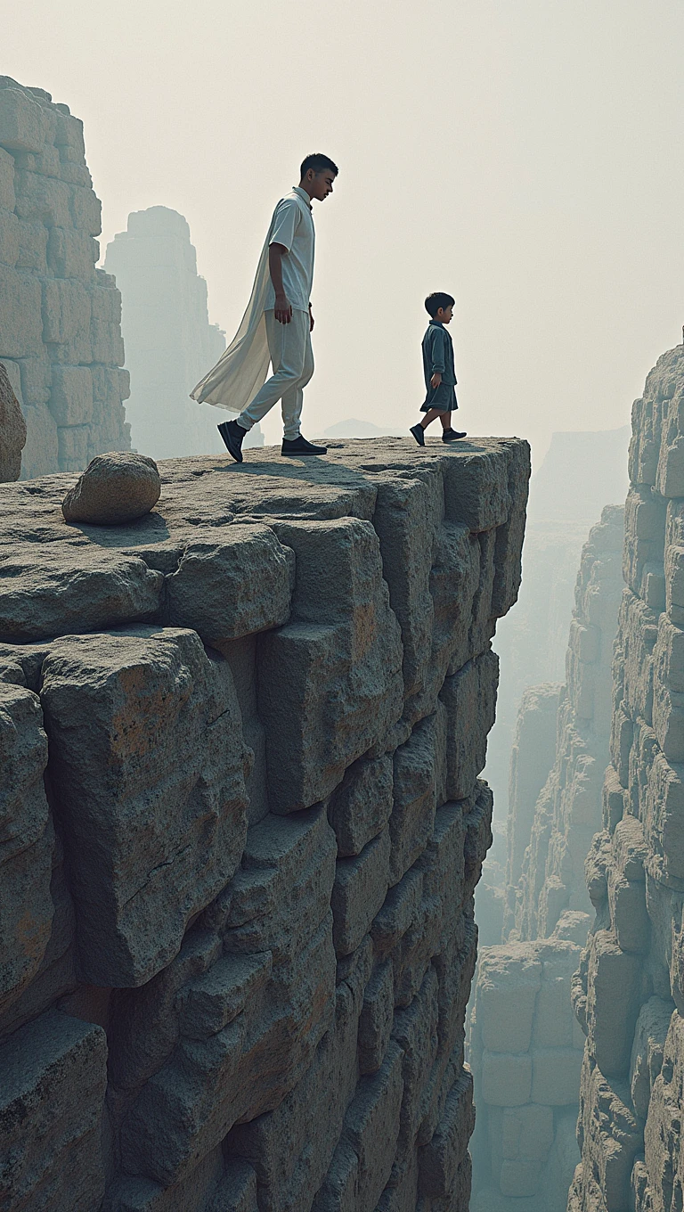 [Core Concept] A person taking a step forward, moving with purpose and determination.

[Character Description] A human figure, standing upright with a strong, confident posture. Their expression is focused, eyes fixed ahead as they take a step forward.

[Environment/Background] The scene is set against a plain, minimalist backdrop, allowing the figure's movement to take center stage.

[Style and Atmosphere] The image has a clean, elegant aesthetic, with a sense of simplicity and directness in its execution.

[Composition] The figure is positioned in the center of the frame, their forward stride occupying the majority of the composition.

[Details and Embellishments] Subtle details, such as the folds of clothing or the positioning of the figure's limbs, add depth and a sense of dynamism to the scene.

[Technical Specifications] The image is rendered in a high-resolution, photorealistic style, with attention paid to accurate anatomy and a seamless, naturalistic depiction of the figure's movement.