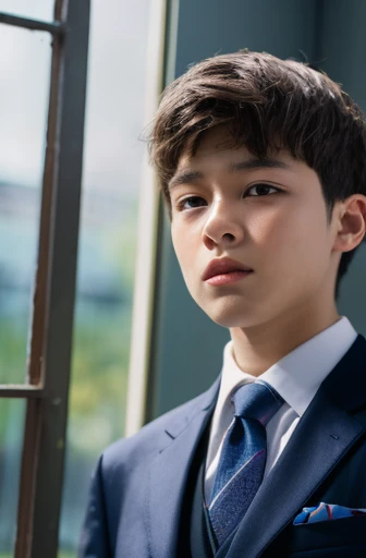 a 13 year old male wearing a suit
BELT VISABLE 4K HIGH QUALITY DETAILED