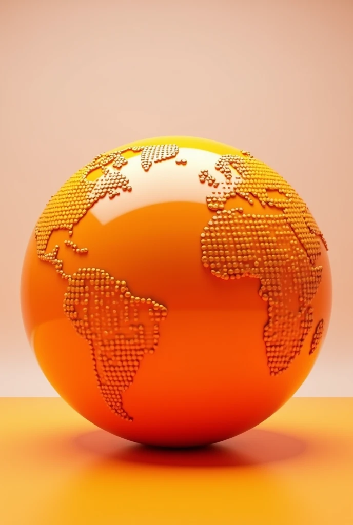 A orange globe with the logo R&B Solution's Global