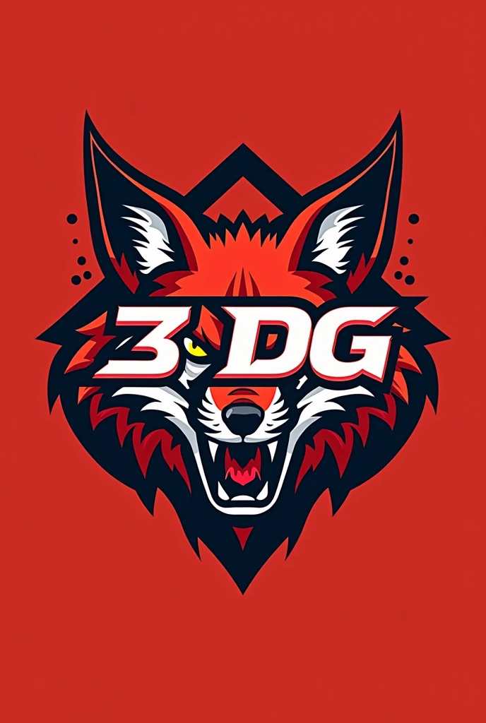 A flag with a fox, with the letters "3 DG" agresive horizontal