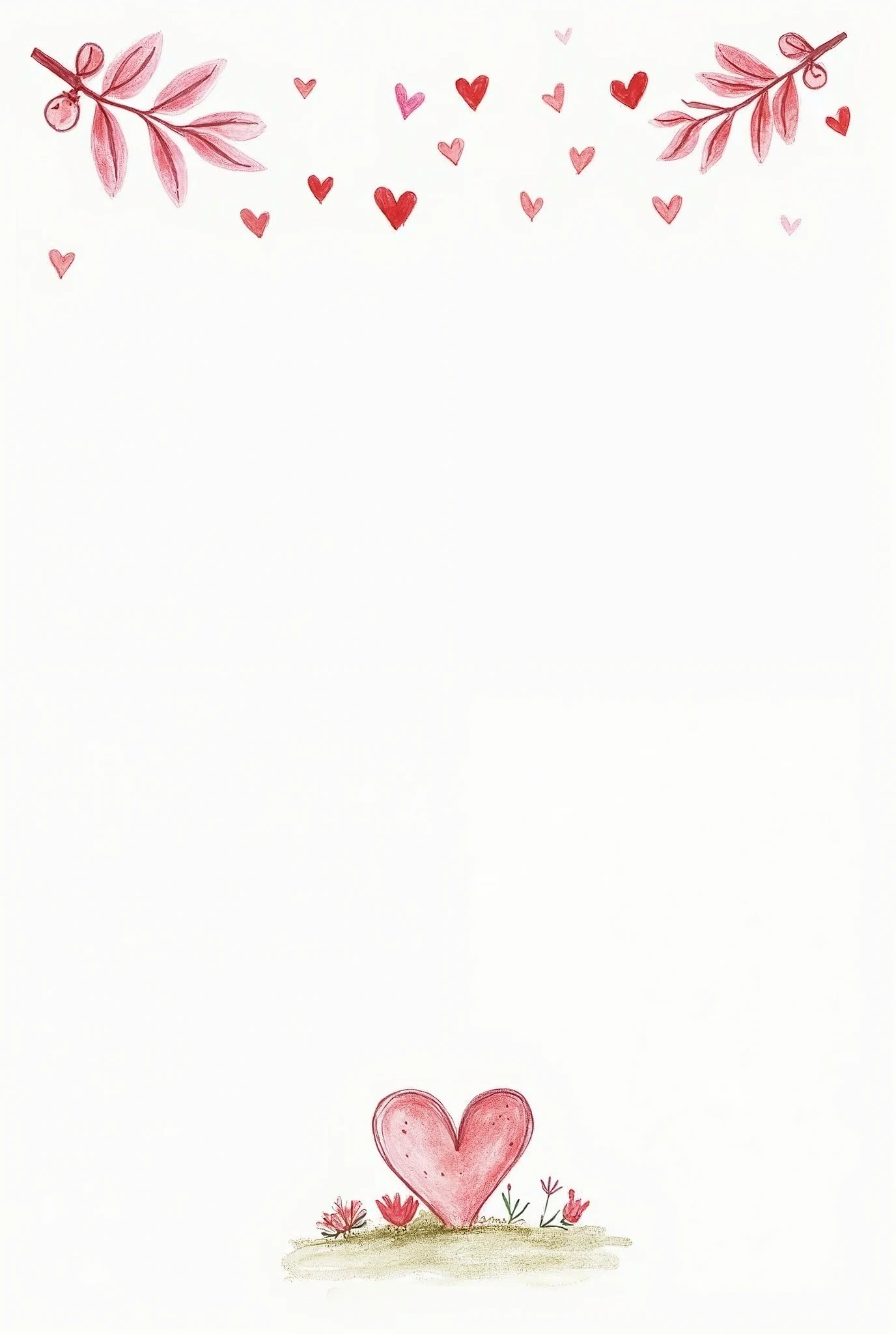 Long letter with nice words for the second month for boyfriend with a white background and drawings