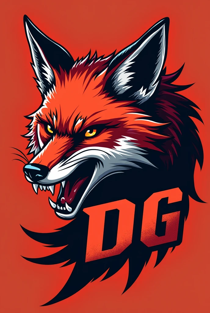 A flag horizontal with a fox, with the letters "3 DG" agresive