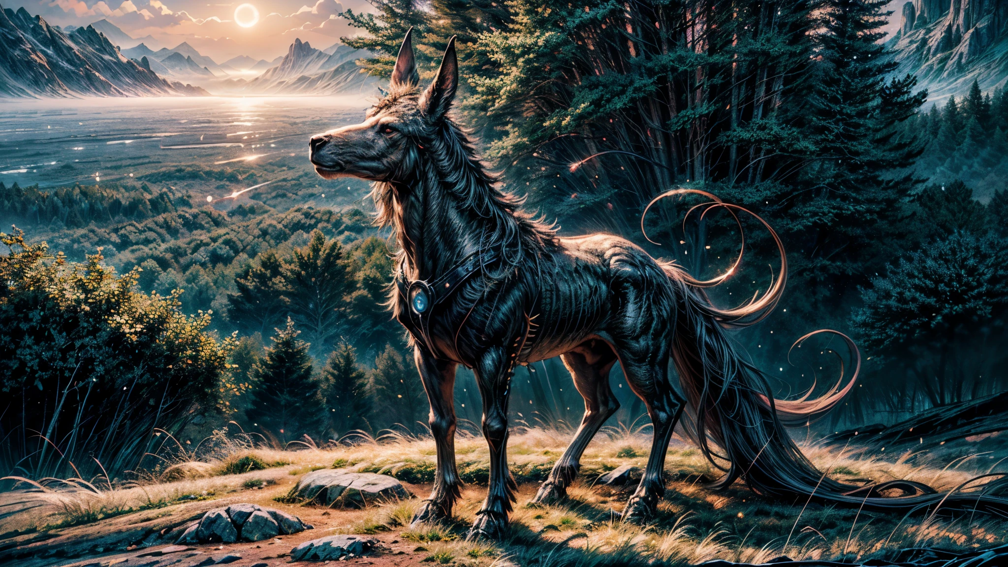 Amazing, 8K, gothic temple, Raw Photo, Amazing, Top Quality, Photorealistic and Highly Detailed, CG, High Quality, Highly Detailed, Particle Effects, Dynamic Effects, cinematic lights, flares, raytracing, realistic, ultra HD, fantasy, the wind, the beauty and brilliance of dramatic tall mountains and rich forests, the serenity and beauty of the world's grasslands and vast lands, Lakeside, wonderful scenery, beautiful natural scenery, night, starry sky, constellation, nebula, faint moon, space, gorgeous, view, water, constellation, wonder, fantastic, meteor, magic, best illumination, best shadow