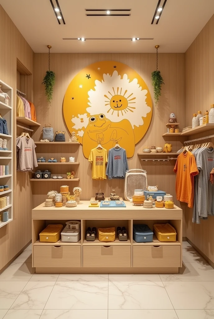 Board design for kids store and gift shop, shop name is "Dipsan kids store and gift shop"