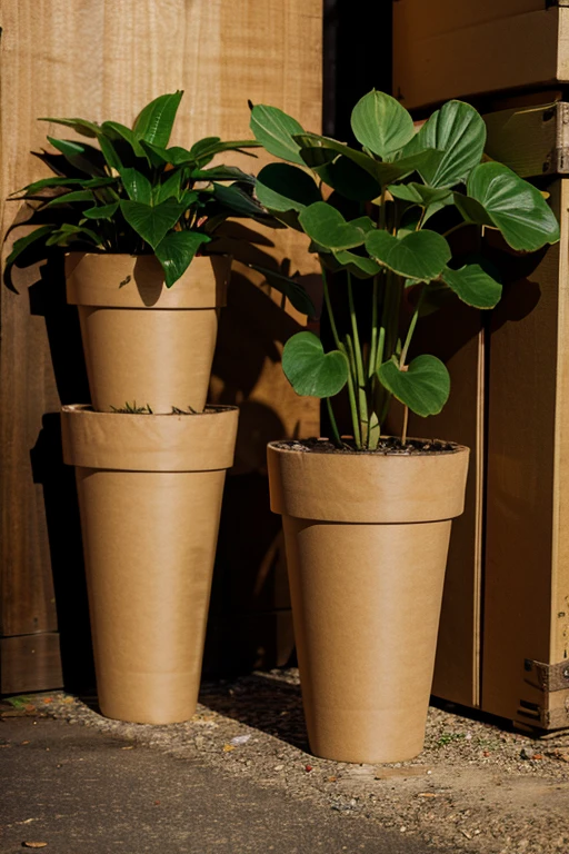 Cardboard flower pots, pretty models