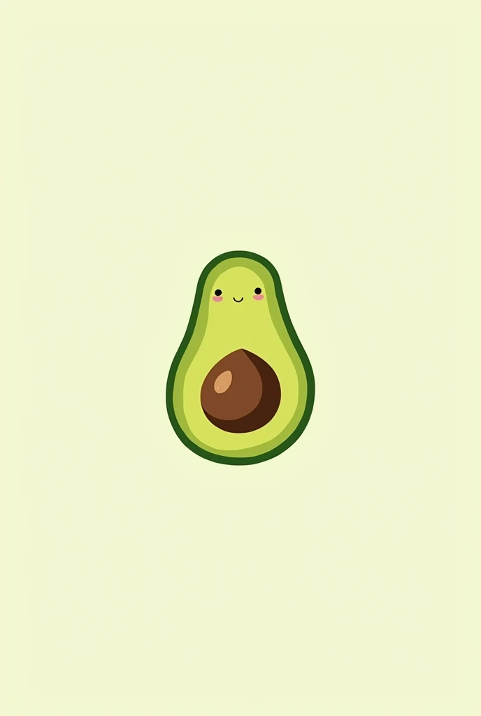 Create a simple and minimalist logo about an avocado