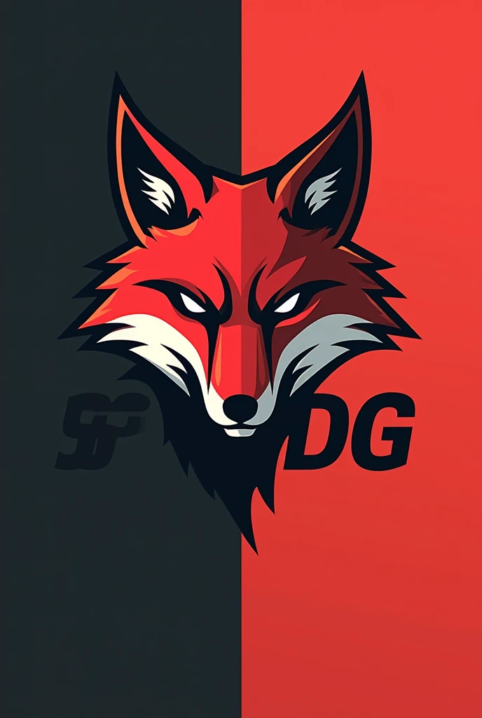 A flag horizontal with a fox, with the letters "3 DG" agresive simples