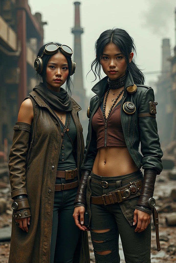 Steampunk aesthetic x dystopia fashion.