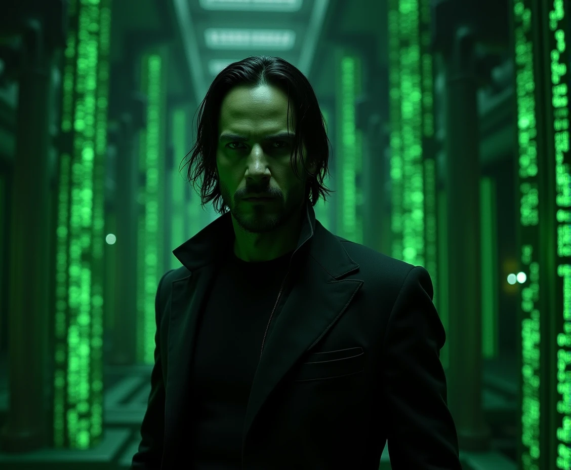 The Matrix,Keanu Levi,Movie Level,8k,Hyperrealism,Photography style