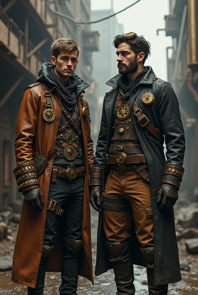 Steampunk aesthetic x dystopia fashion. Men.