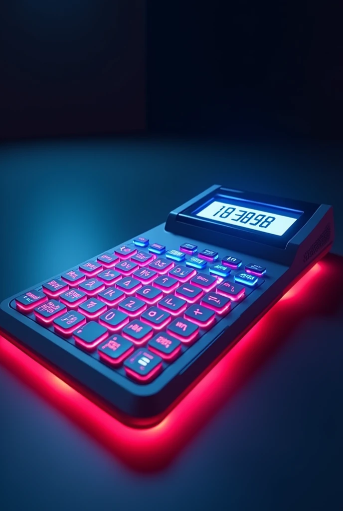 Calculator with fluorescent keyboard