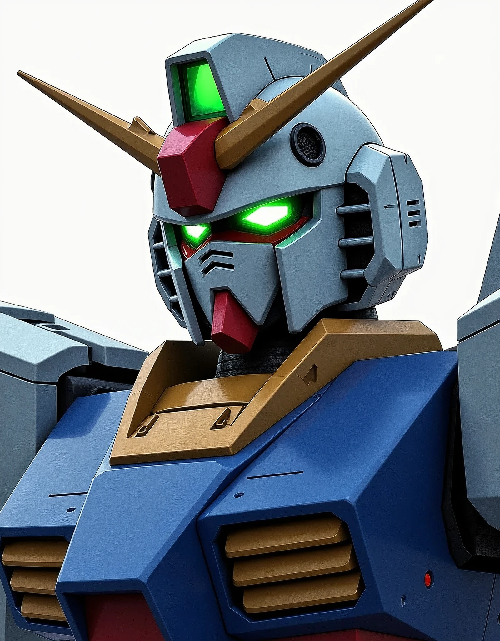 (masterpiece),(Highest quality),(Super detailed),(Ultra-high resolution),8k,wallpaper,(Best illustrations),(Design drawing),(rough sketch),(Hard Edge:1.2),robot,機動戦士Gundam,Gundam,RX78-2,(((Twin Eye))),(Detailed face drawing:1.3),(緑色に発光するTwin Eyeのエフェクト描写:1.6),Faithful to the original