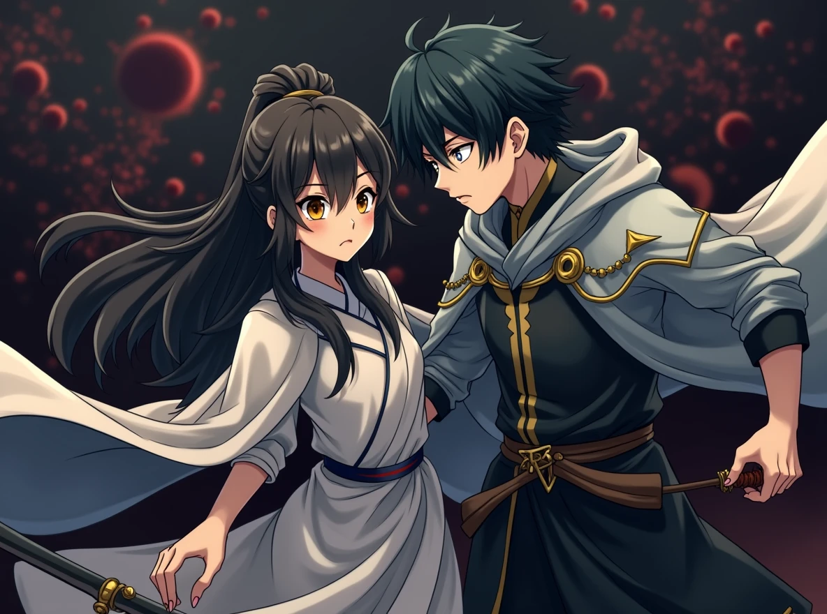 cute anime, Demon Slayer themed, two people who are a couple