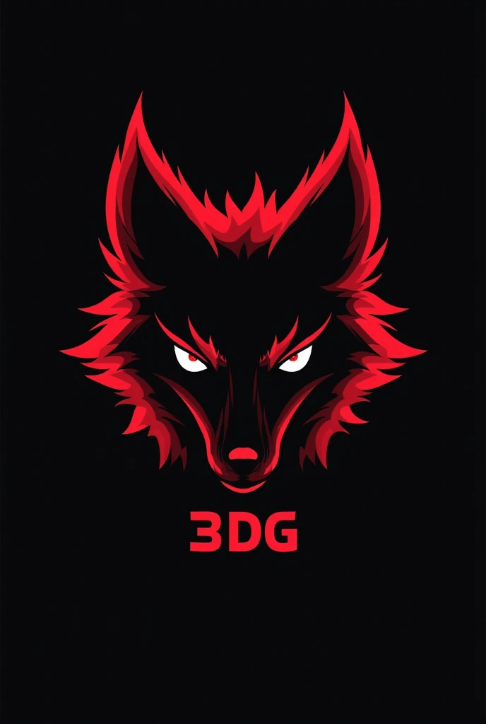 A flag in horizontal black with a fox, with the letters " 3 DG" agresive simples