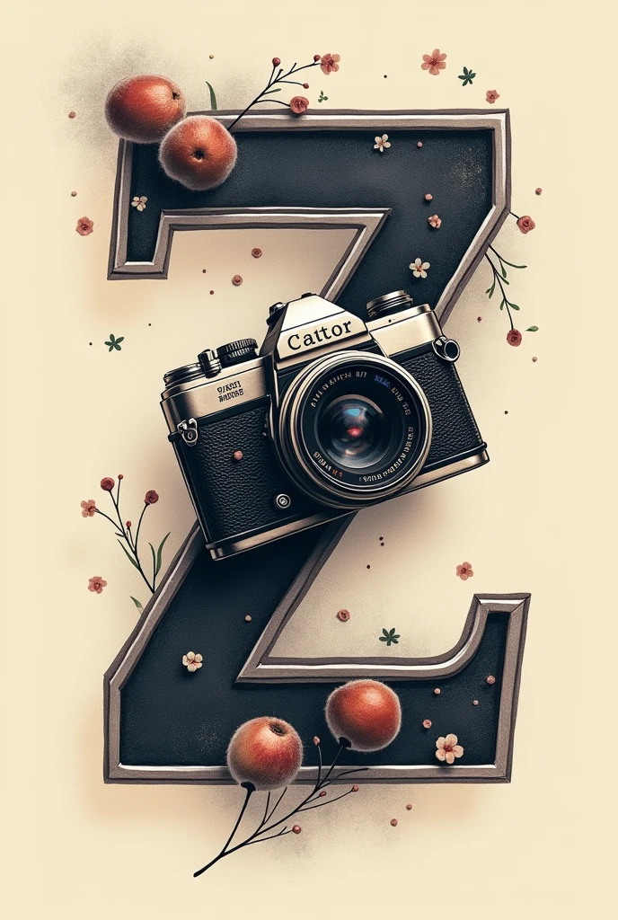 Tattoo idea with a letter Z incorporating a camera but at the same time telling a bit of the history of contemporary art
