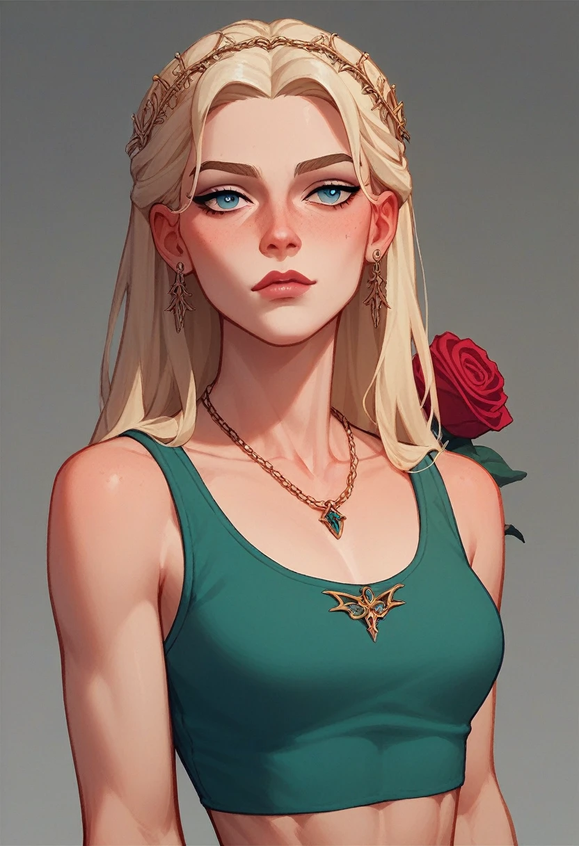 , changement, seulement, jeune fille, blond, yeux bleus, cheveux longs, blond,, dans la pièce,souriant,Avec un crop top rose, avec des sous-vêtements roses 