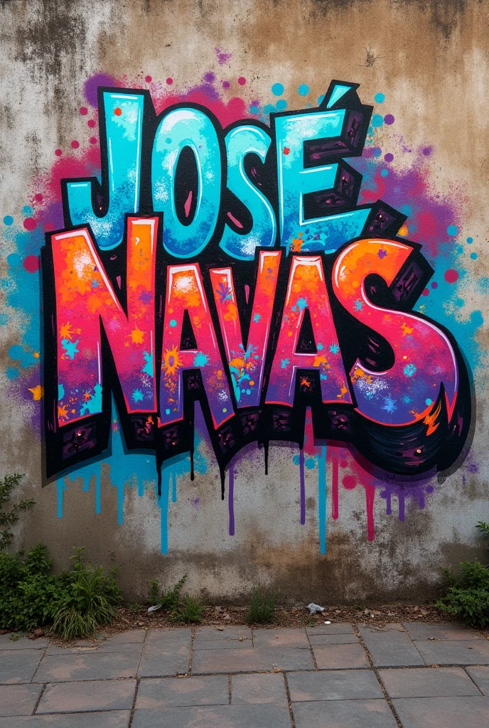 Graffiti that says José Navas 
