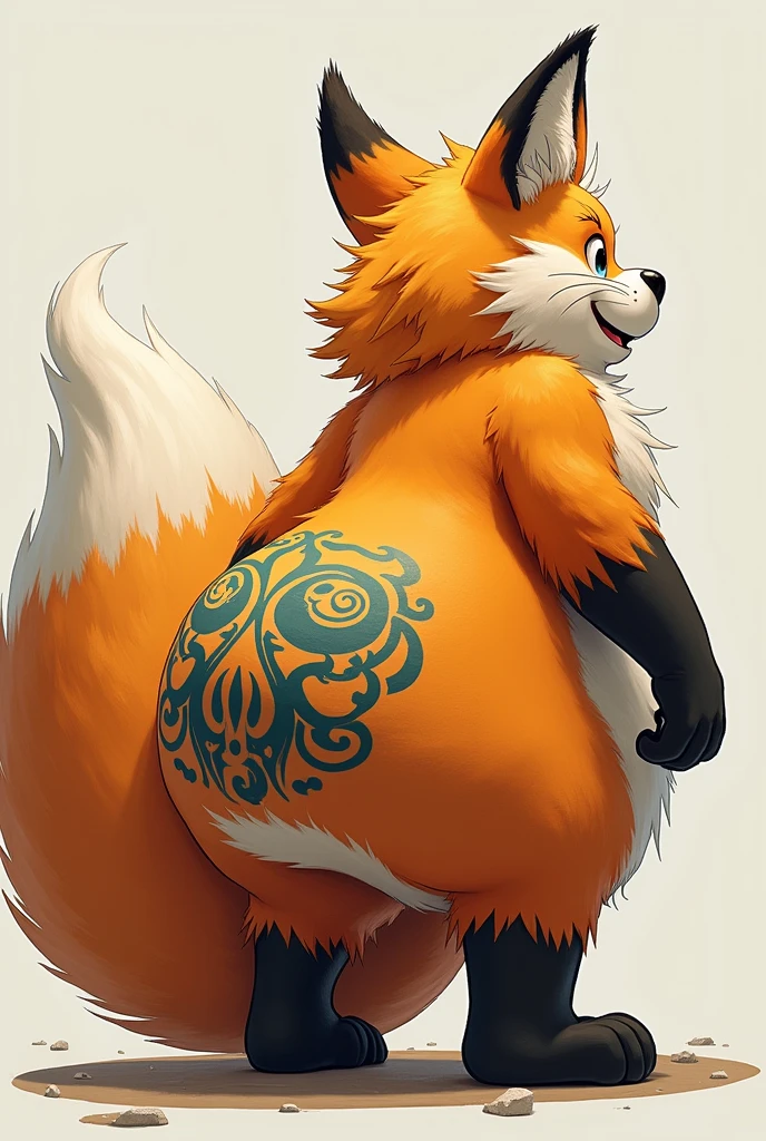 Furry, Tails the fox, butt crush, macro/micro, butt tattoo, big butt, no gore, smf