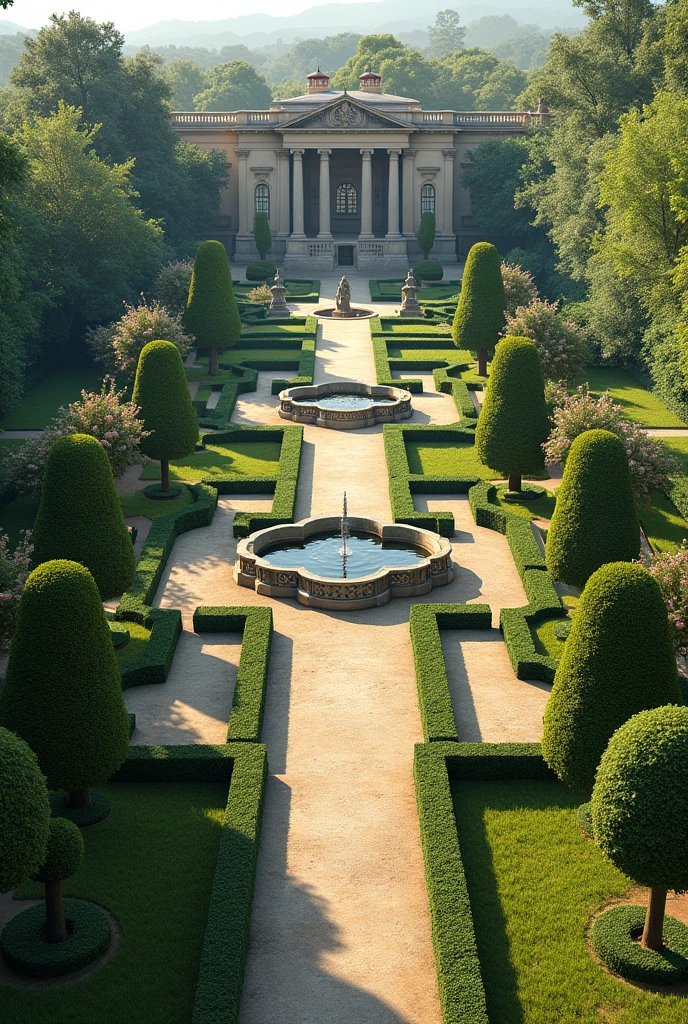 Landscape design of formal garden auto cad