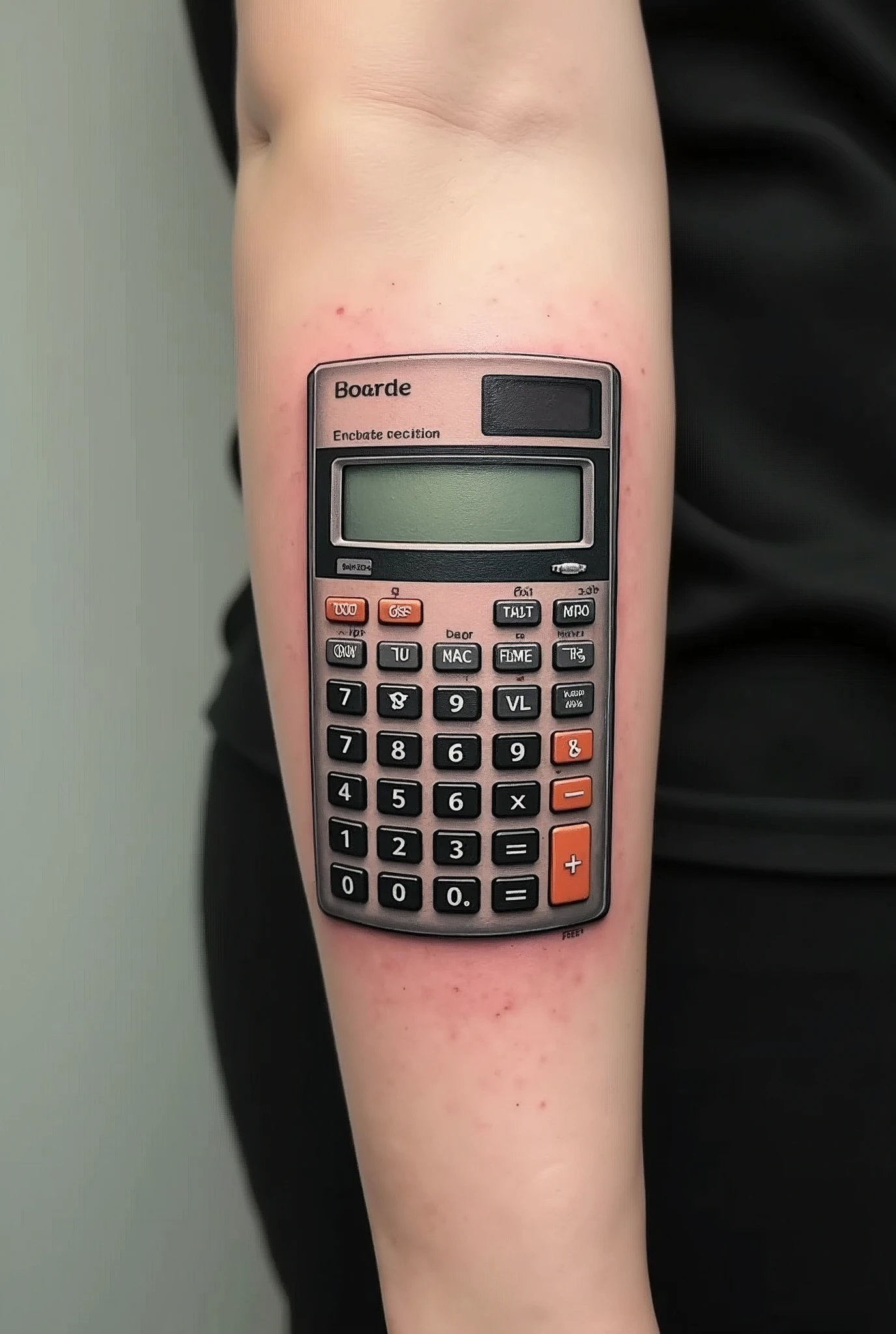Calculator tattoo