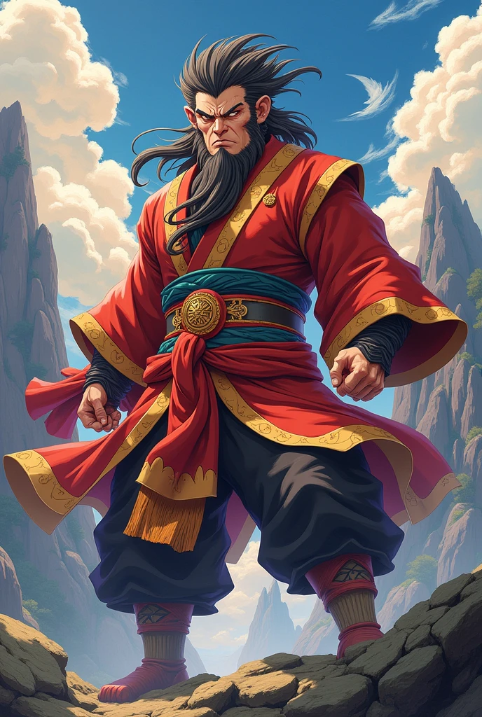 An anime version of an adult Sun wukong. No pointy ears.
