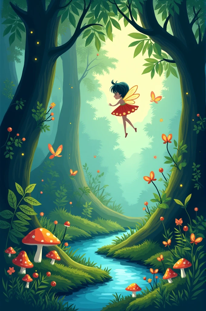 Make a poster them:nature/forest/make it easy to draw I only have 5 mins left