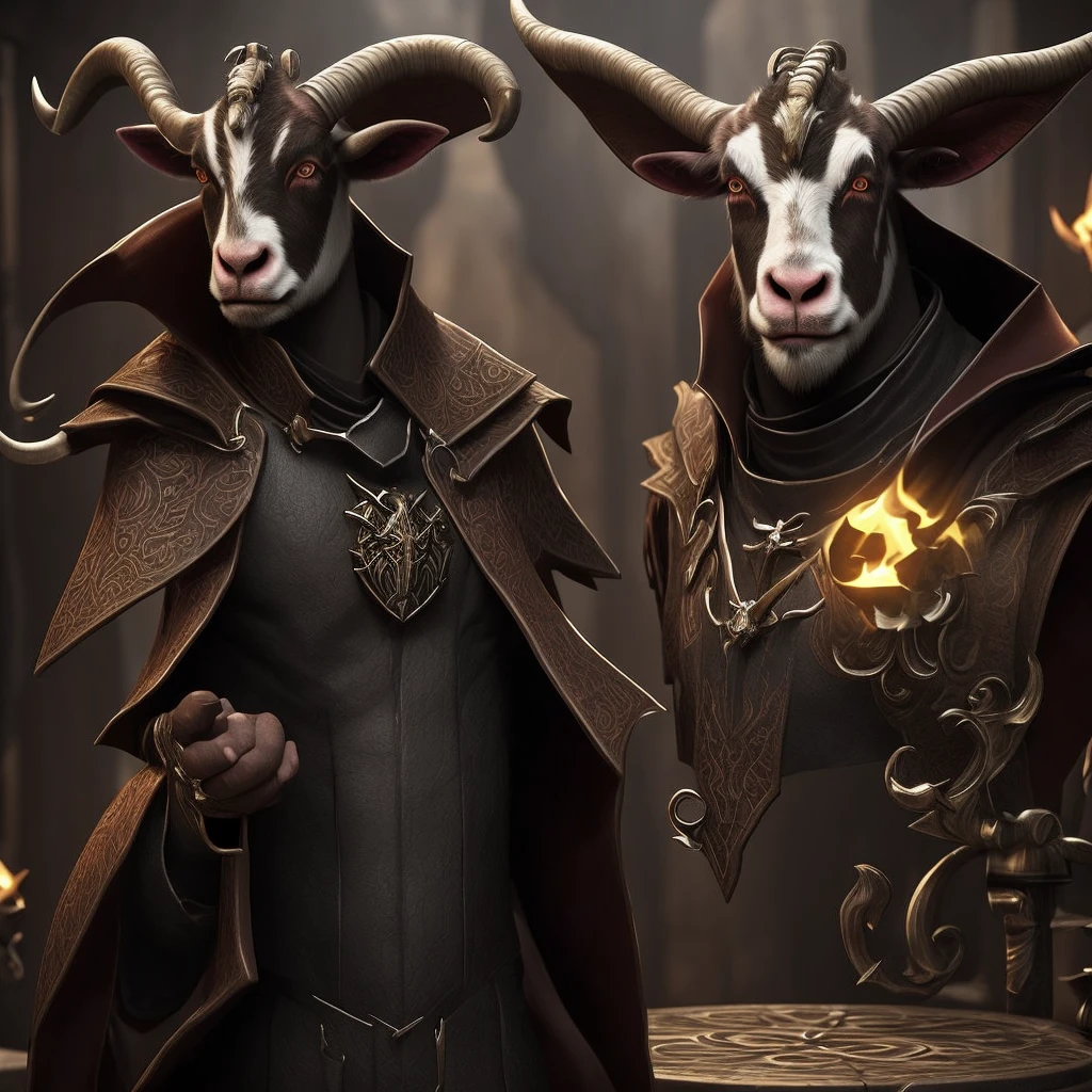 Create a daemon with the following characteristics: that has the appearance of various farm animals (cows,goats and sheep) and behind a mirror that reflects a very handsome man. And that represents evil (the deadly sins) 
