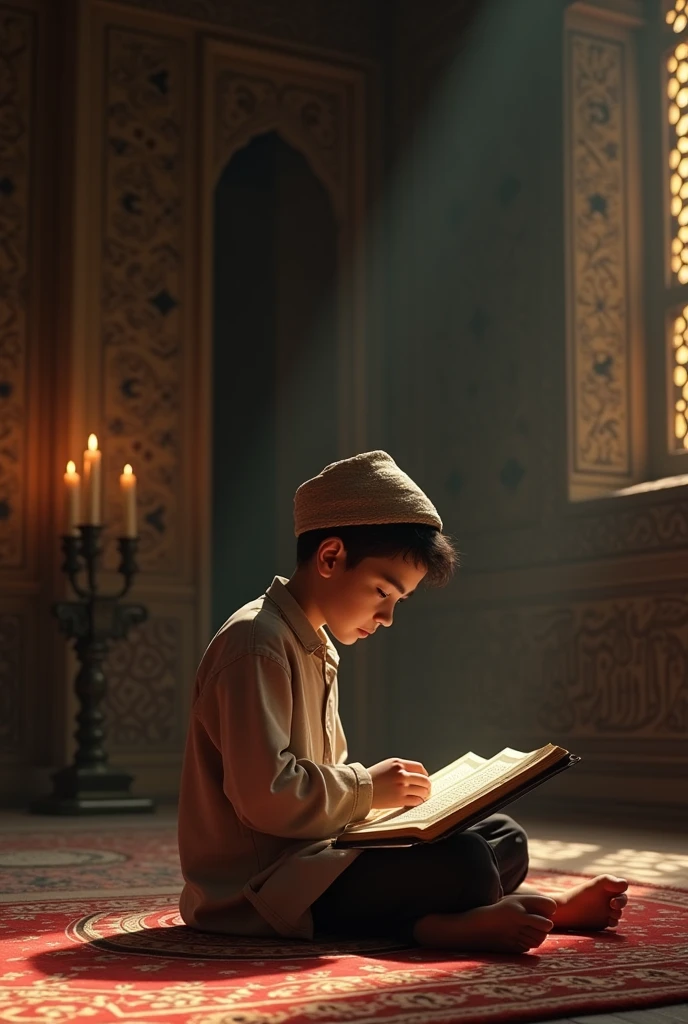 Muslim learning Quran