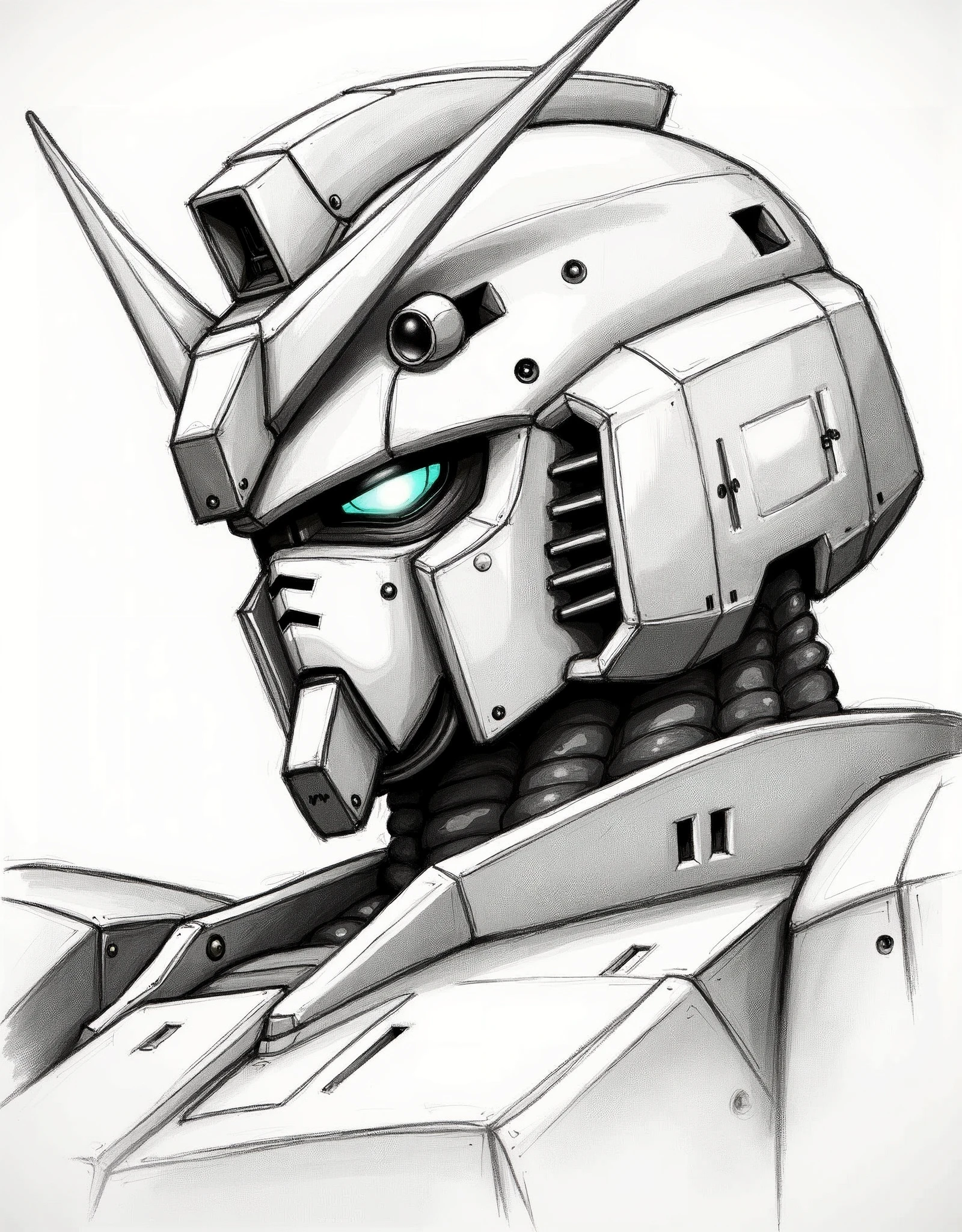 (masterpiece),(Highest quality),(Super detailed),(Ultra-high resolution),8k,wallpaper,(Best illustrations),(Design drawing:1.3),(rough sketch:1.6),(Hard Edge:1.2),robot,機動戦士Gundam,Gundam,RX78-2,(((Twin Eye))),(Detailed face drawing:1.2),(Detailed description of the mechanism),(Upper body close-up)