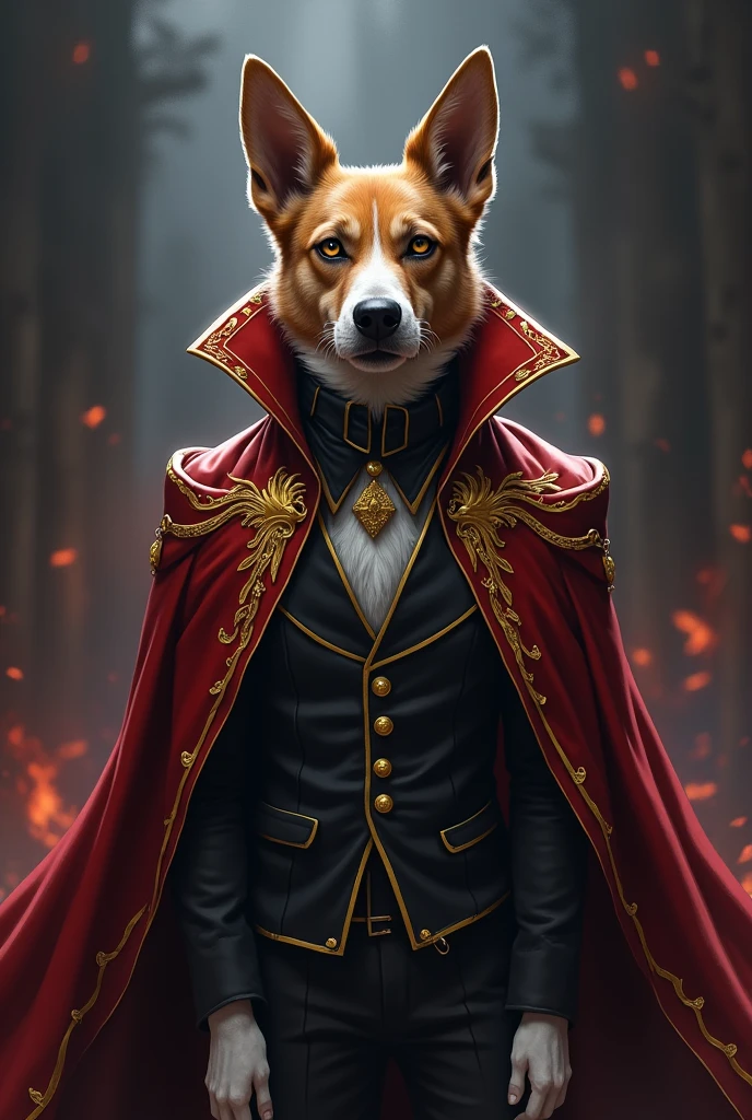 Dog wearing Dio Brando outfit from JoJo&#39;s Bizarre Adventure 