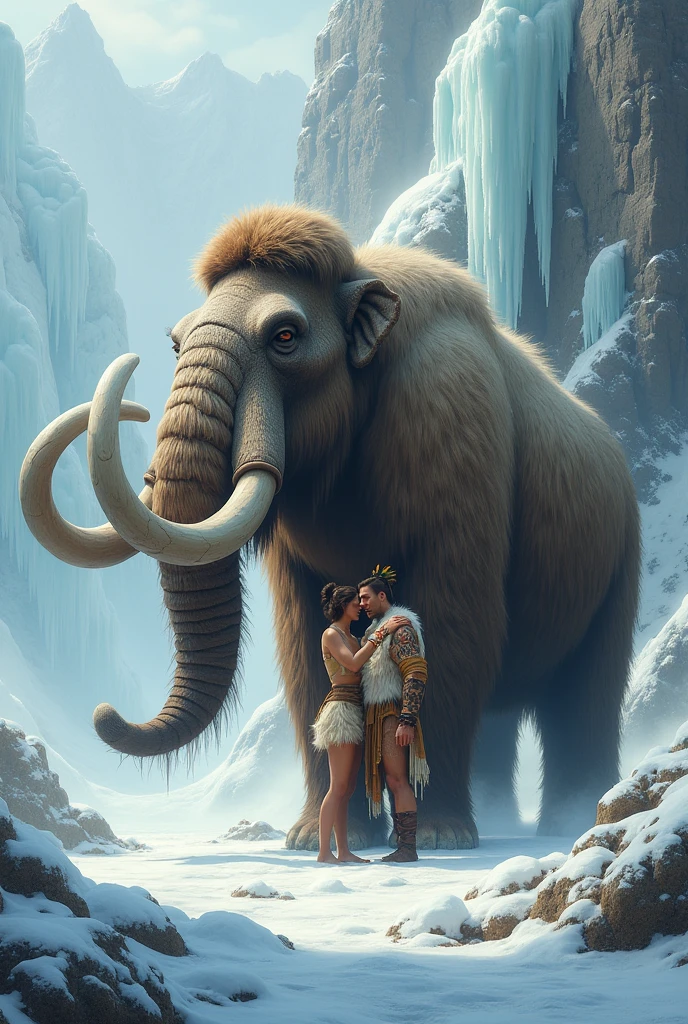 Human marrying a fat mammoth