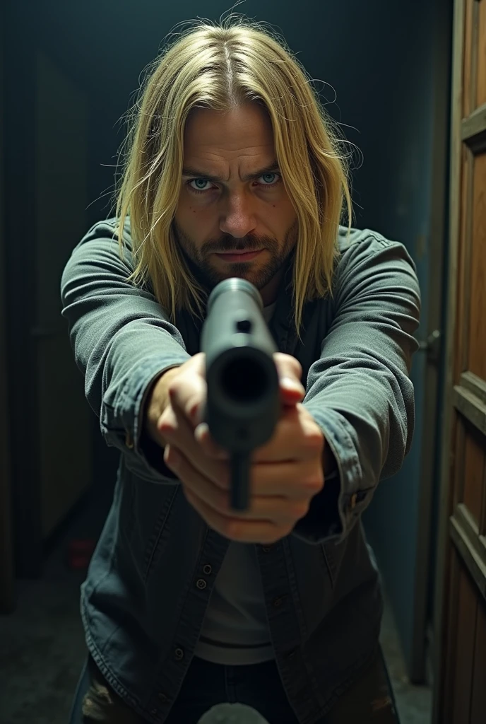 Make me Kurt Cobain The guitarist who is pointing a shotgun at my head