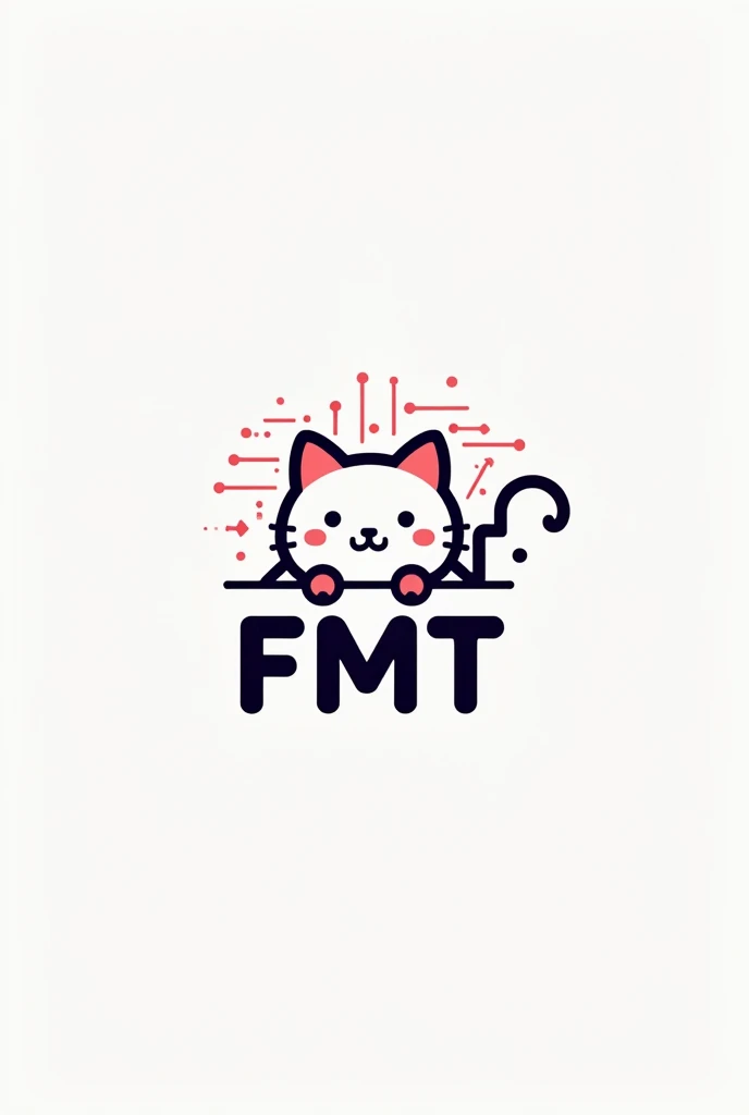 Can you draw a logo for my team’s name FemIno Tech in short called FMT. I prefer technology, cute, noticeable, soft, cat, and simple.