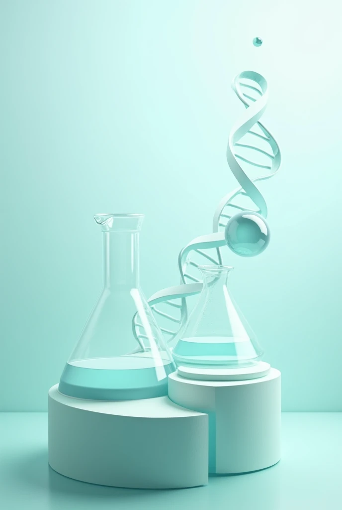 “Create a profile photo featuring a sleek, modern design that incorporates elements of science such as a stylized atom, a DNA helix, or a beaker. Use a clean, professional color scheme with blues, greens, or whites to convey trust and expertise. Ensure the image is sharp and easily recognizable even at smaller sizes.” for cover photo 
