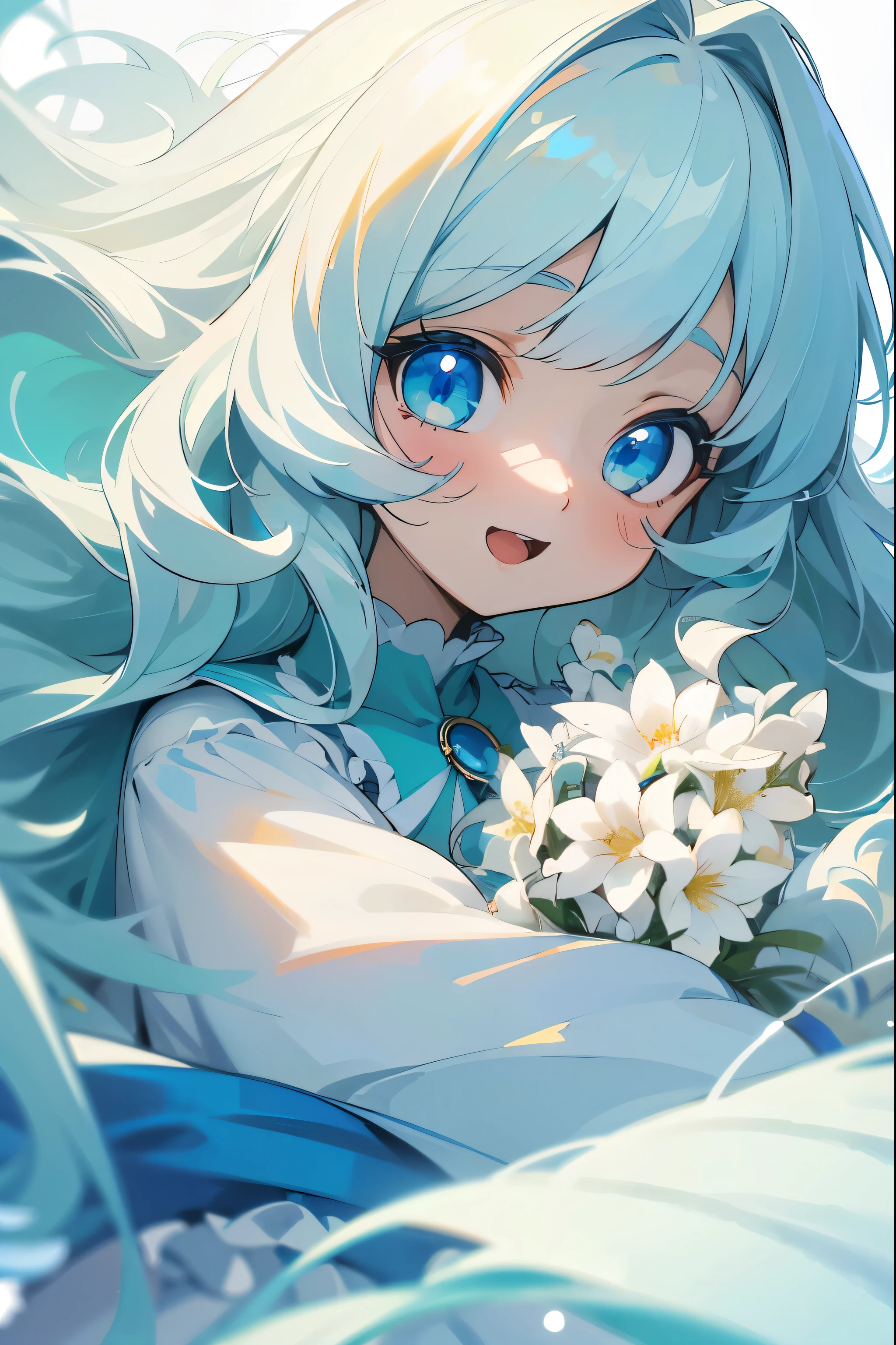 Delete the selected range、Please make it a pretty white flower