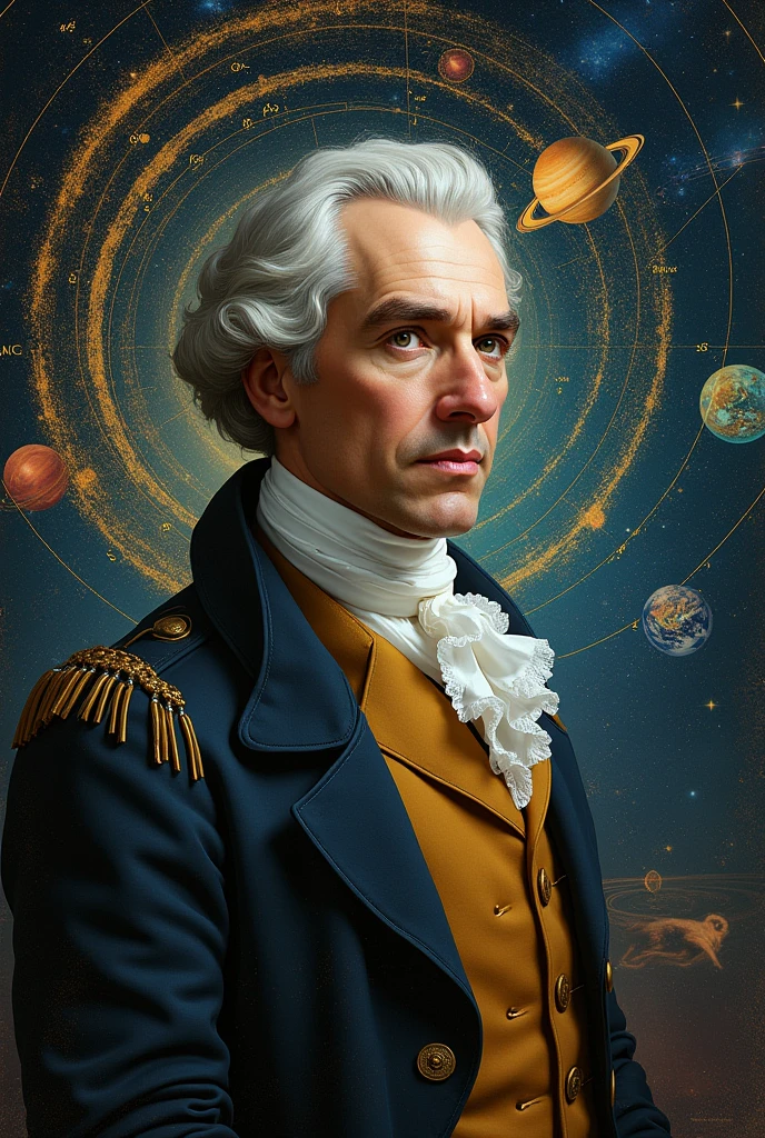 Creative artistic image by Pierre Simon Laplace