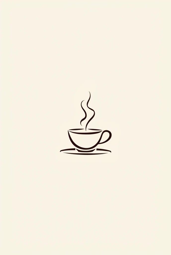 Draw logo coffee aesthetic line style