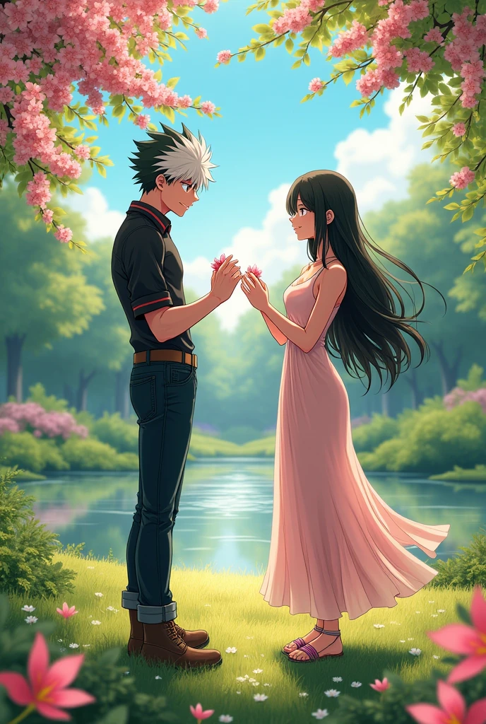 Todoroki from my hero Academia having a date with momo yayoruzo