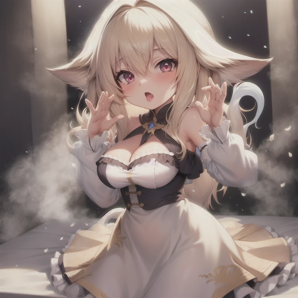 blonde，Double tail，Female ghost，loli，Large Breasts