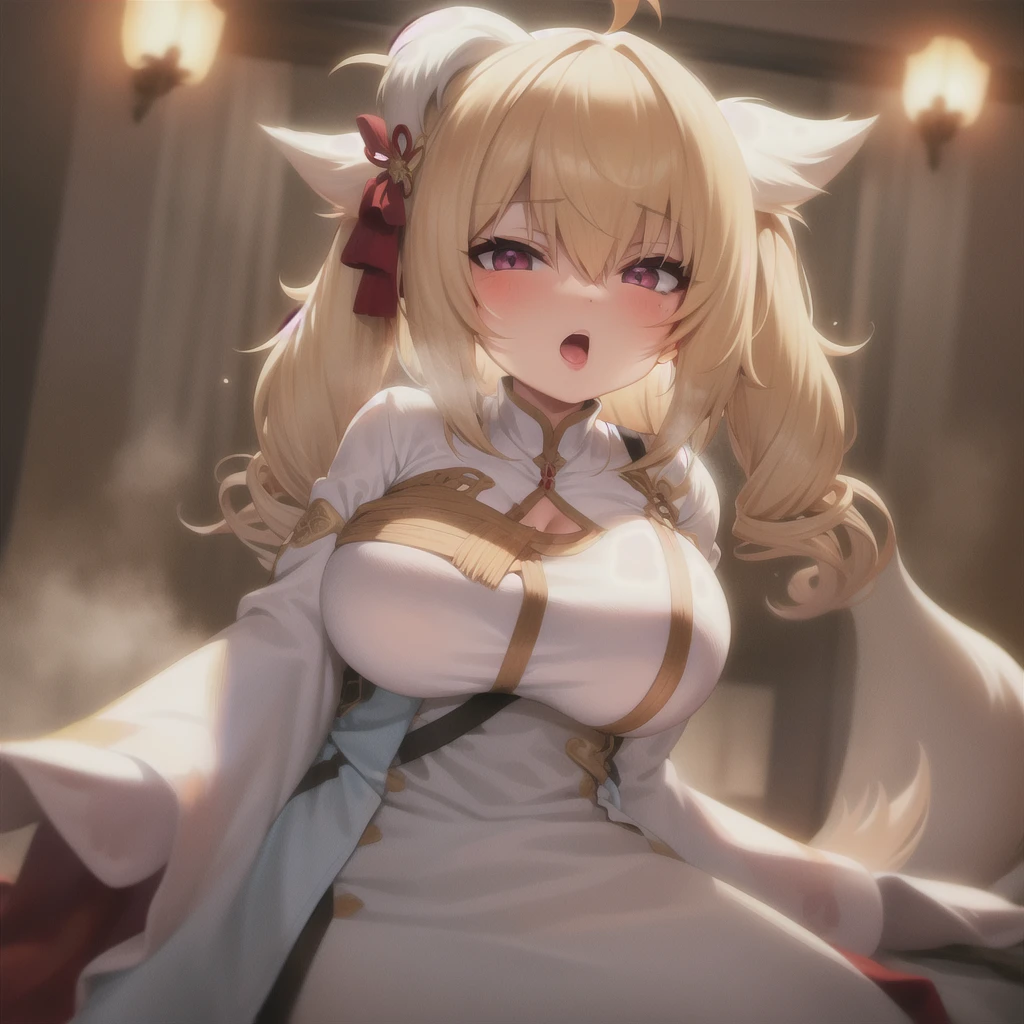 ((Highest quality)), ((masterpiece)), (detailed),、2人のYoung Girl, sexly、Japanese Shrine Maiden、Showing off her chest、Big nipples、bionde、Long Hair、Disheveled Hair、Sweat、(((Saggy breasts)))、laughing、Hands on chest、Are thin、Pinching her nipples、Showing her side、Fluffy hairstyle、Long bangs、(((Large nipples)))、Lifting the chest、Lifting the breasts、Young Girl、Breast milk、Older sister and younger sister、Kissing、白い液体でwet、 is poured over it、Spreading female genitalia with fingers、wet、Covered in sweat、She is spreading her cleavage、Heavy、(((Painful face)))、Sisters、(((Topless)))、