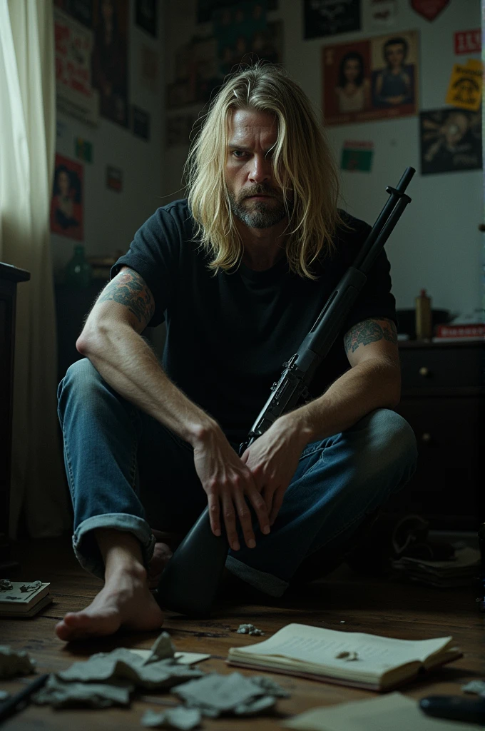 Make me Kurt Cobain who is about to take care of himself with his shotgun